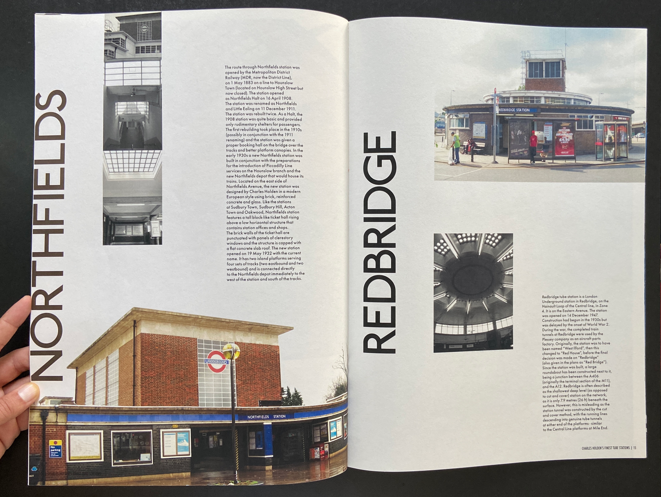 Charles Holden modernist tube station design